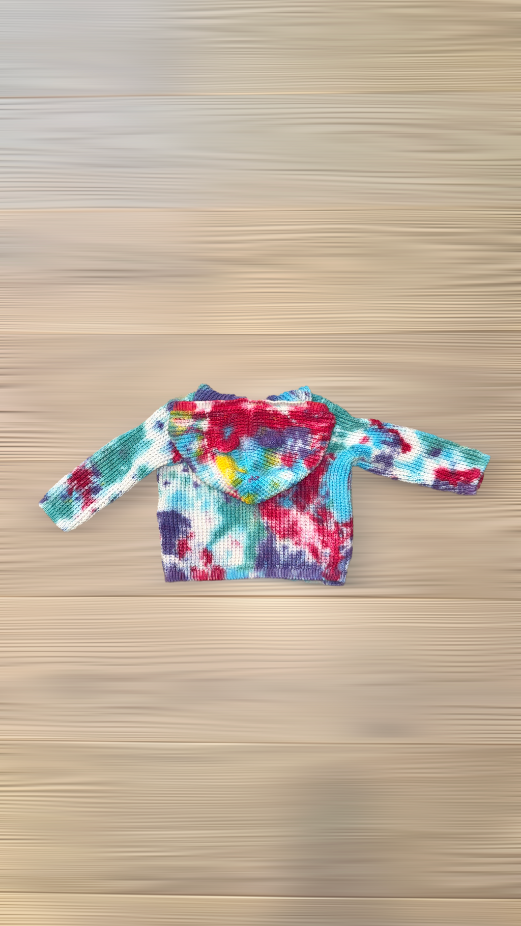 Hand-Dyed Set (6M): Baby Sweater with Hooded Ears + Ruffle Socks Arts & Crafted