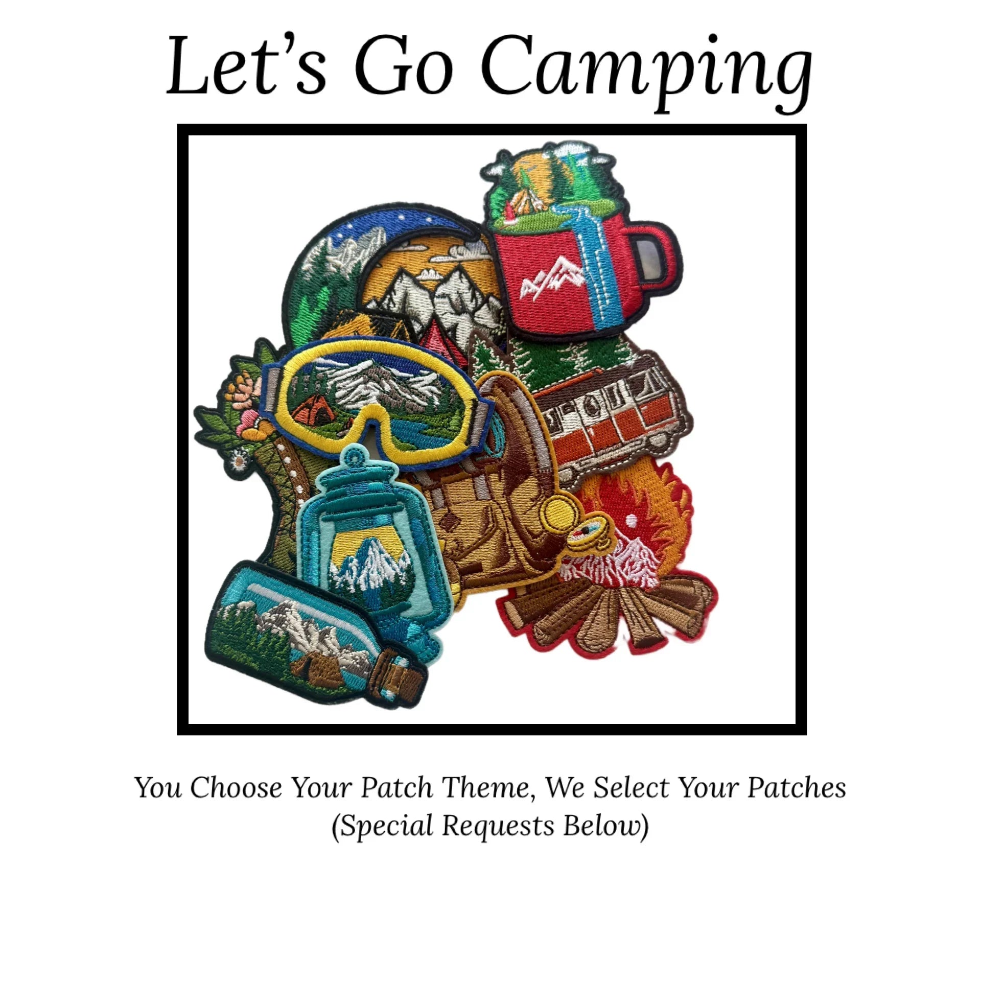 Let's Go Camping Iron-On Patch