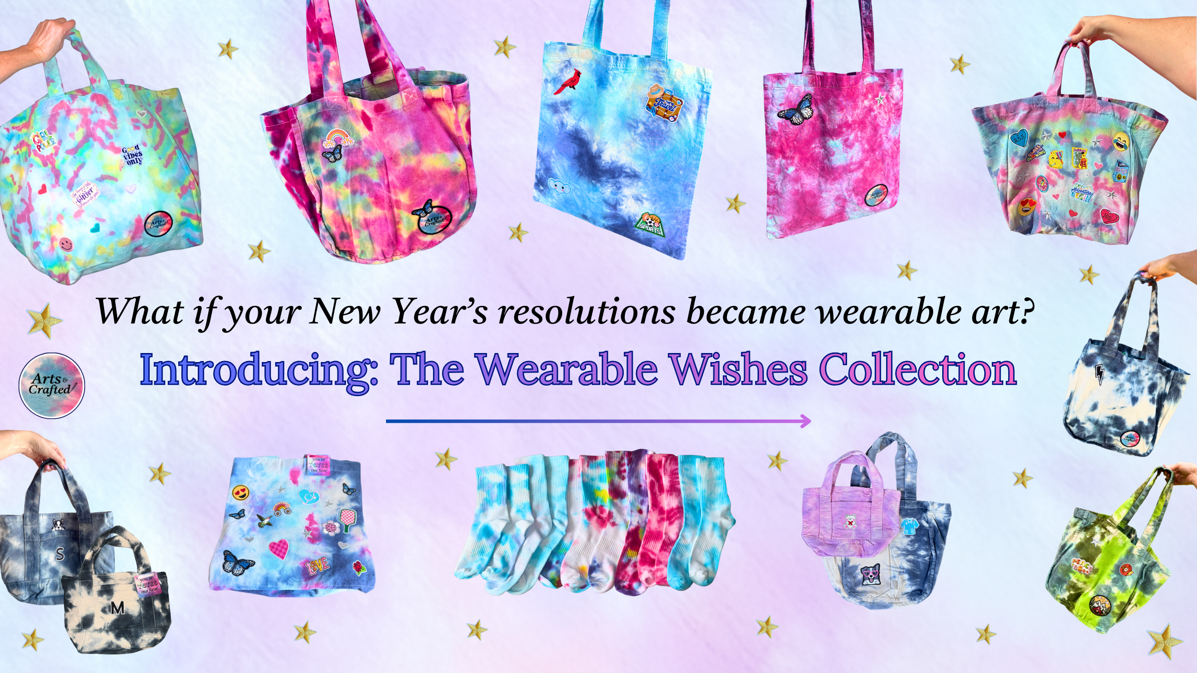 The 25 to 26 Wearable Wishes Tote Bag Arts & Crafted