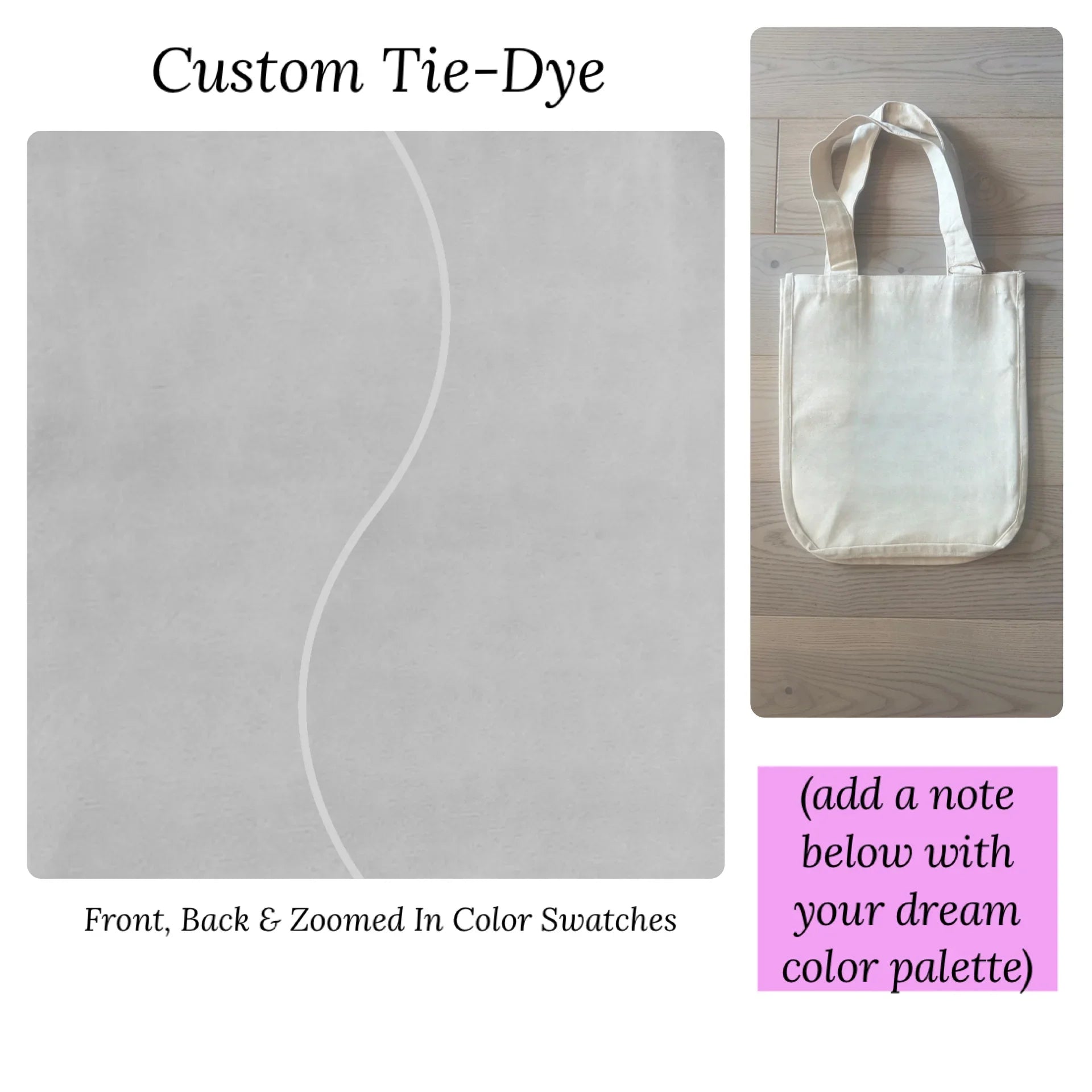 The BFF Tie-Dye Tote Bag in Custom Tie-Dye