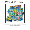 World Traveler Iron-On Patch Arts & Crafted