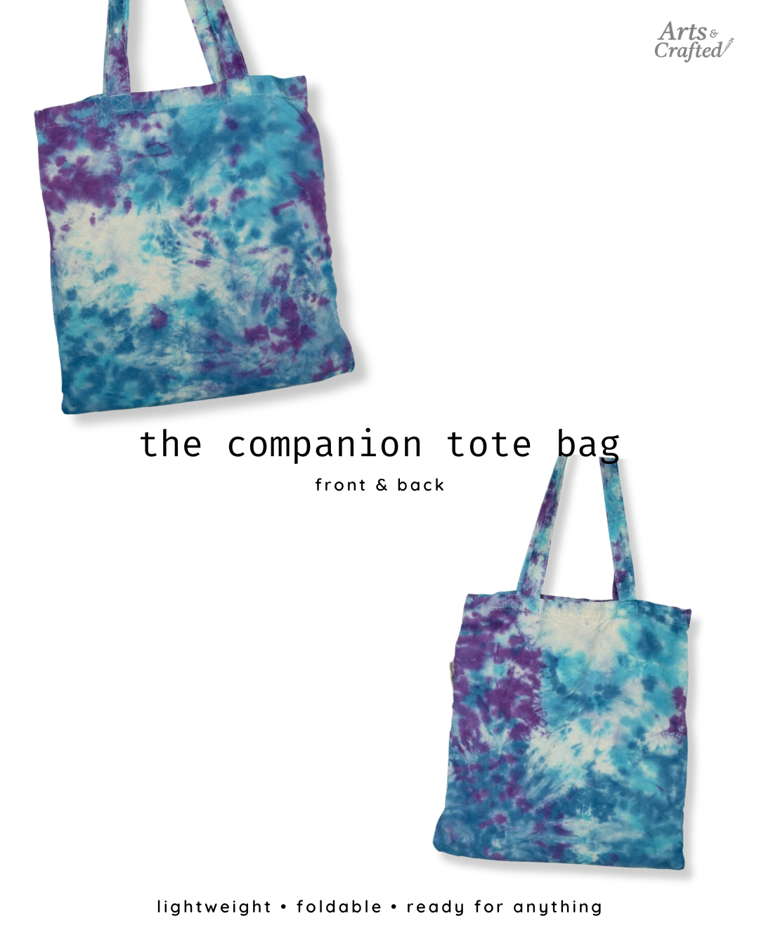 The Foldable Companion Tote Bag Arts & Crafted